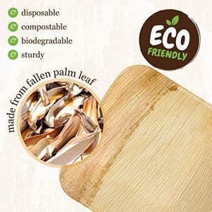 Offres Spéciales ensembles d'assiettes <span class=keywords><strong>en</strong></span> feuilles <span class=keywords><strong>de</strong></span> palmier naturelles personnalisées <span class=keywords><strong>de</strong></span> 10 pouces 25 pièces par ensemble - Product Image 4