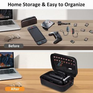 Étui <span class=keywords><strong>de</strong></span> transport tout-en-un pour Nintendo Switch 2 (2025) avec 18 emplacements pour cartes <span class=keywords><strong>de</strong></span> <span class=keywords><strong>jeu</strong></span>, en EVA, <span class=keywords><strong>grand</strong></span> volume, pour accessoires et bundle - Product Image 3