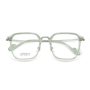 Montures de lunettes en titane rectangulaires transparentes à monture complète M8101 unisexe avec verres en résine, origine Danyang - Product Image 1