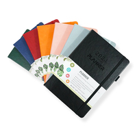 Logo personnalisé motifs exquis planificateur de budget académique 2024 cuir PU couverture rigide agenda Agenda Journal Notebook