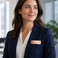 Plaque nominative métallique personnalisée gravée, badge magnétique pour personnel d'hôtel, employé personnalisé, logo en acier inoxydable brossé, épingle de sécurité professionnelle