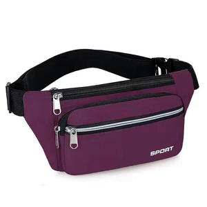 Sac banane de sport Baigou violet grande capacité multi-couches pour course à pied et jogging en extérieur, léger, accessoire de voyage à porter en bandoulière - Product Image 1