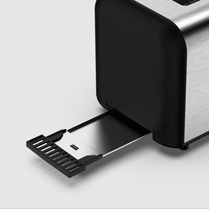 Mới 2 lát Bun bánh mì nướng bánh mỳ lò nướng tự động toster Pan một cách nhanh chóng 6 thiết lập bóng râm có thể tháo rời Crumb Khay thép không gỉ - Product Image 5