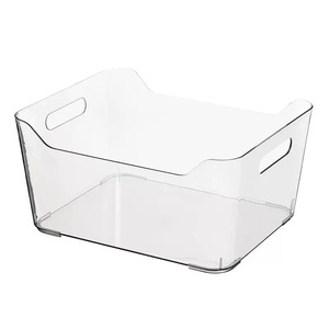 Caja de almacenamiento de escritorio transparente de acrílico, organizador de oficina rectangular sin tapa para escritorio, papelería, libros y archivos - Product Image 4