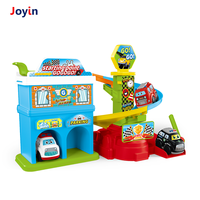 Mainan Rumah Menara Putar dan Jatuh Ukuran Kecil Warna Cerah Dengan 2 Mobil Mini Jalur Spiral Berputar untuk Rumah dan Hadiah Ulang Tahun