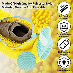 Sac de lavage pour baskets en chenille réutilisable de 270 g, sac de nettoyage à fermeture éclair pour la maison, pour le lavage et la sécheuse - Product Image 5