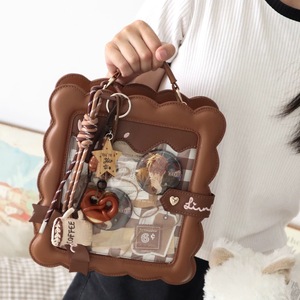 Bolso de Hombro Transparente con Diseño Personalizado para Cosplay, Estilo Anime Lolita Kawaii, con Soporte para Pin en Forma de Galleta y Compartimento para Ita Bag - Product Image 6