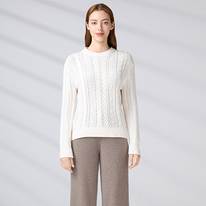 Wholesale High-Quality Winter Lady Long Sleeve <b>Jumper</b> Custom <b>Pullover</b> Knitwear Women’s Cotton Knit Sweater - Product Image 1