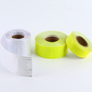 PVC băng phản chiếu màu vàng phản chiếu vải Dải khả năng hiển thị cao không tự dính phát sáng trong tối an toàn giao thông quần áo vest - Product Image 5