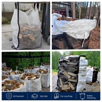 Sac en vrac ventilé pour bois de chauffage 1000 kg, sac en filet Jumbo FIBC pour assaisonnement, robuste, traité anti-UV, réutilisable, Saco De Lena