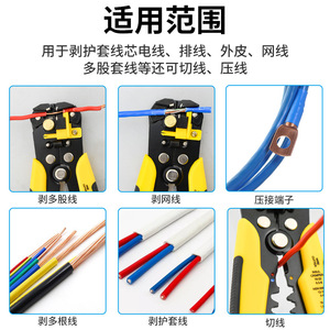 <b>Wire</b> Crimping Pliers 10 Awg Industrial Grade Chromium Vanadium Steel Front Entry <b>Wire</b> <b>Stripper</b> Tool - Product Image 4