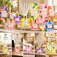 Salle de bain surdimensionnée personnalisable de qualité supérieure pour diffuseur de roseau Parfum de cheveux du fournisseur unique de qualité supérieure Verre coloré parfumé DIY
