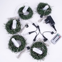 LED Feuerwerkslichterkette Grüner Kupferdraht Lichterkette für Weihnachten 8 Modi Fernbedienung Steckerbetrieben 2000/3000/6000 LEDs