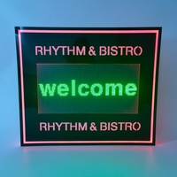 Logotipo personalizado Vip Display Led Letter Board Sign Acrílico Led Marquee Message Board Bottle Presenter Sign para Nightclub Lounge