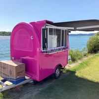 Remorque alimentaire avec grill à roulettes, machines à snacks, camions à hot-dogs, chariot à hot-dogs mobile, remorque de concession