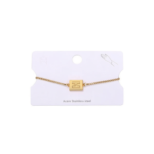 Bracciale con ciondolo a forma di lettera H in acciaio inossidabile 12x14cm, bracciale alla moda - Product Image 1