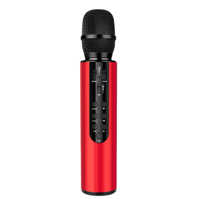 M6 Professional Wireless BT Microphone Handheld Condenser Mic Integrated Dual Speakers Type C Connector for Singing Phone Use