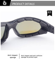 Nouvelles lunettes polarisées, lunettes de moto anti-vent, logo personnalisé OEM, lunettes de soleil de sport d'extérieur avec rembourrage
