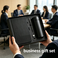 Coffret Cadeau d'Entreprise : Ensemble de Papeterie Exécutive avec Carnet A5 en PU, Stylo, Porte-clés, Bouteille d'Eau – Idéal pour Réunions d'Affaires, Logo Personnalisé, Vente en Gros, Finition Soie