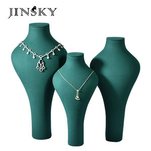 Jinsky Custom Window <b>Display</b> Rack <b>Model</b> Head Ornaments Jewelry Necklace Rack Manufacturers Green Neck Booth Jewelry Rack - Product Image 2