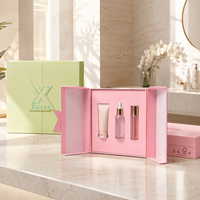 Boîte à double porte à fermeture magnétique de haute qualité, en carton mat, pour cosmétiques, soins de la peau, crème pour le visage, crème pour les yeux, éponge