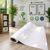 Rouleau de vinyle autocollant chromé PVC brillant, imperméable, résistant aux déchirures, conforme REACH, imprimable avec encre éco-solvant UV, OEM