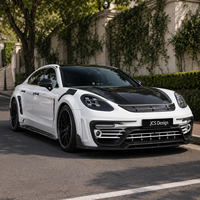 Kit carrosserie large style MSY en fibre de carbone humide pour Porsche Panamera 971 2017-2023, comprenant pare-chocs avant et arrière, jupes latérales, extensions d'ailes et capot