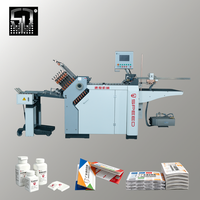 Machine de pliage de papier automatique à alimentation par aspiration haute vitesse anti-blocage, avec PLC, roulement à engrenages, 180 m/min, pour papier couché, laminé et épais, pliage en trois volets