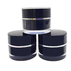 Conteneurs à double paroi populaires <span class=keywords><strong>de</strong></span> petite taille 10 ml 15 ml 30 ml en plastique acrylique noir brillant, <span class=keywords><strong>pot</strong></span> pour gel UV pour ongles, crème - Product Image 5