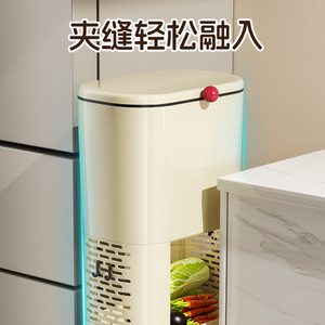 Kitchen Trash Can With Wheels Large Capacity Narrow Slot Standing Type For Home Use - Product Image 4