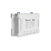 4CH PRO R3 SONOFF Saklar Wifi 4-Gang Pengontrol Lampu Pintar Aplikasi eWeLink Kontrol Suara RF Bekerja dengan Google Home Alex A877
