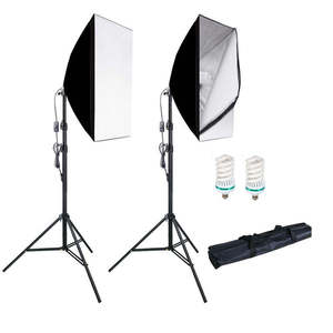 Factory Studio Configuración completa <span class=keywords><strong>de</strong></span> iluminación Softbox <span class=keywords><strong>de</strong></span> 3 puntos con sistema <span class=keywords><strong>de</strong></span> trípode para Arreglo <span class=keywords><strong>de</strong></span> estudio <span class=keywords><strong>de</strong></span> YouTube - Product Image 2