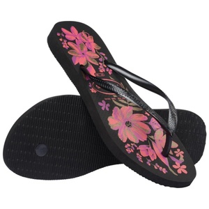 Chanclas Ecológicas Personalizadas OEM Cómodas Antideslizantes con Suela Gruesa para Mujer, Sandalias de Playa con Diseño Floral Tropical - Product Image 2