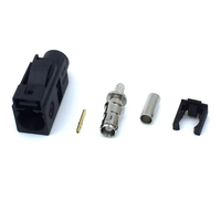Câble Pigtail FAKRA Femelle RG174 avec Adaptateur en Laiton 50 Ohms pour Antenne Automobile et Systèmes RF GPS