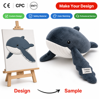 Peluche personnalisée, porte-clés en peluche personnalisé, figurine en peluche de baleine à bosse mignonne pour la promotion de la conservation de l'océan, poupée en peluche promotionnelle