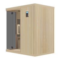 Sauna Interior para 4 Personas con Calefacción por Infrarrojos, que Brinda una Experiencia de Sauna Saludable y Confortable