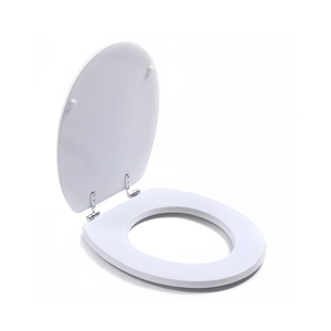 Asiento de Inodoro Moderno OEM de MDF, Asiento de Inodoro Redondo Blanco de Madera Moldeada, <span class=keywords><strong>Tapa</strong></span> de Inodoro de Duroplast, Asientos Sanitarios Fáciles de Limpiar para Baño - Product Image 1