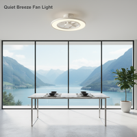 Ventilateur de plafond en métal à moteur DC de 20 pouces, 6 vitesses, télécommande, lumière LED à intensité variable (3000K-6000K), design moderne, pales en ABS, garantie 10 ans