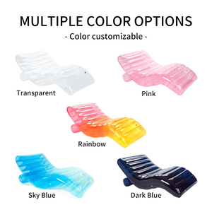 Silla Inflable Transparente para Deportes Acuáticos al Aire Libre, Forma de Ola, Flotador Inflable para Piscina con Portavasos - Product Image 3