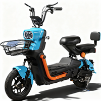 Vélo Électrique Urbain Moderne en Acier Léger, 3 Vitesses, Moteur Arrière 500W, Batterie Plomb-Acide, 60km/h, Autonomie 50km, Pneus Antidérapants, Sûr