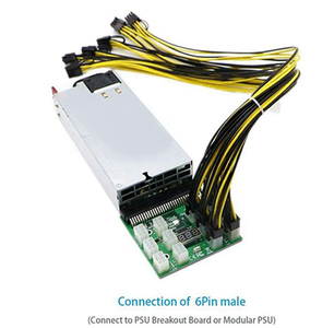 Đầu Nối Cáp Nguồn PCI-E 6Pin Đến 8Pin <span class=keywords><strong>6</strong></span> + 2 <span class=keywords><strong>Pin</strong></span> 50CM Cho Riser <span class=keywords><strong>Card</strong></span> Break Board Bộ Điều Hợp Nguồn Máy Chủ - Product Image 5