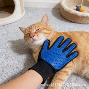 Gants de toilettage pour chat Mian De, en caoutchouc, pour massage et brossage des chats à poils longs, gants universels pour l'élimination des poils d'animaux - Product Image 3
