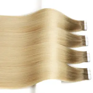 Оптовая продажа, лента для наращивания волос, 100% человеческие волосы, remy натуральные двойные натянутые индийские мини ленты для наращивания волос, производители лент