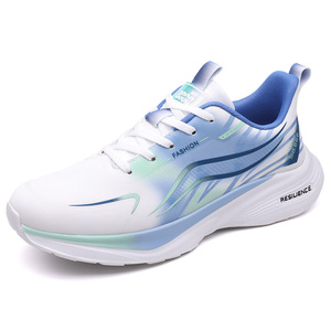 Chaussures de marche pour hommes, bout rond, dessus en cuir, doublure en peluche, respirantes, talon bas, lacets, couleur unie, style décontracté et sportif - Product Image 5