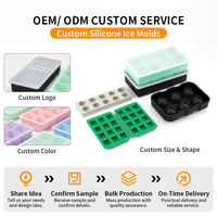 Grand moule à glaçons à dissolution lente en silicone sans BPA, plateau à glaçons personnalisable avec logo pour whisky, bourbon et usage en bar