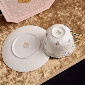 European Flower Printing New Bone China Porcelain <b>Tea</b> Cup and Saucer <b>Set</b> Vintage Afternoon <b>Coffee</b> Cup <b>Set</b> - Product Image 5