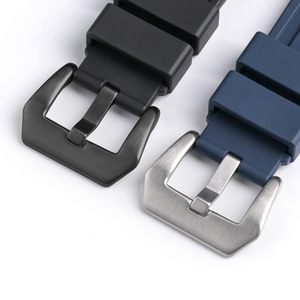 Correa de reloj de goma vulcanizada FKM mejorada, correa de reloj de goma de flúor suave e impermeable de 22/24mm con hebilla resistente para <span class=keywords><strong>Panera</strong></span> - Product Image 5