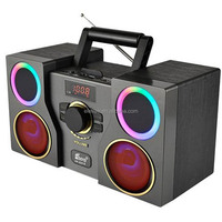 FP-622 FP-622S Boombox rétro sans fil, haut-parleur portable, radio AM/FM/SW avec lumière disco RVB pour fête