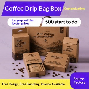 กล่องของขวัญกาแฟดริปกระดาษคราฟท์แบบกำหนดเอง พร้อมแถบฉีกและบรรจุภัณฑ์ลายเครื่องบิน - Product Image 3