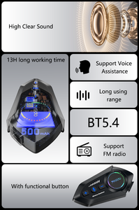 Auriculares/Altavoz Inalámbricos para Casco Yesido BT5.4 con <span class=keywords><strong>Asistente</strong></span> <span class=keywords><strong>de</strong></span> <span class=keywords><strong>Voz</strong></span>, Botón Funcional, Luz RGB, Premium, VC19 - Product Image 3